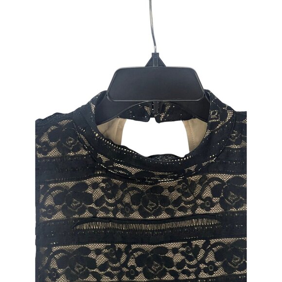 Love, Fire Overlay Lace Dress L Black Sleeveless Cut Out Witchy Whimsygoth Party - Picture 8 of 11